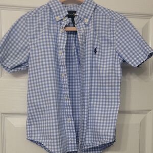 Polo by Ralph Lauren Blue Checkered Kids Button Down Shirt